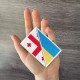 Набір шевронів 2 шт на липучці Грузія та Україна прапор Грузії та України вишитий патч нашивка шеврон 8х5,5 см
