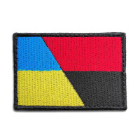 Set of 2 Velcro Patches, Ukrainian Flag and UPA, 8x5.5 cm Embroidered Badges