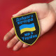 Шеврон нашивка на липучке Доброго вечора! Ми з України! вишитий патч 7х9 см