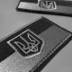 Набір шевронів 2 шт на липучці Патріотичний Прапор України чорний вишитий патч нашивка
