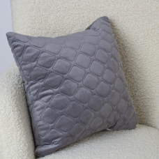Наволочка декоративна ТЕП "VELOUR" 45*45 см з замком Сірий, 45x45