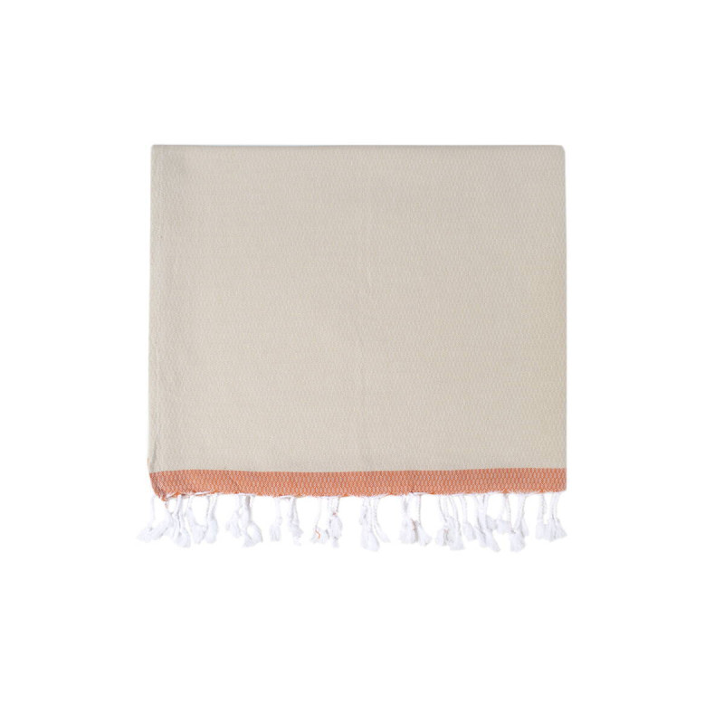 Рушник Barine Pestemal - Basak 95*165 Beige-Orange бежевий-помаранчевий
