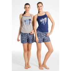 Домашній одяг US Polo Assn - Майка і шорти 15637 сірі, S