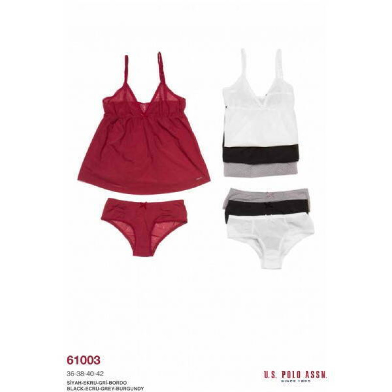 Домашній одяг US Polo Assn - Майка і бікіні 61003 сірий, 40 р.
