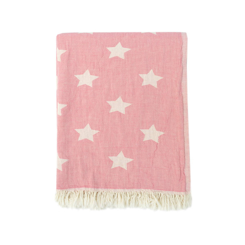 Плед-накидка Barine - Stars Throw pembe рожевий 130*170
