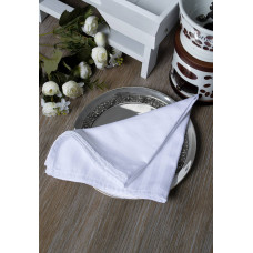 Серветка Lotus готель - Білий сатин страйп 1*1 50*50
