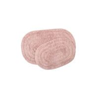 Набір бавовняних килимків Shalla Edna рожевий 40×60 + 50×80 см