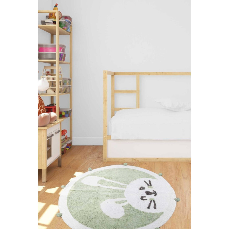 Килимок в дитячу кімнату Irya - Bunny mint ментоловий 110*110