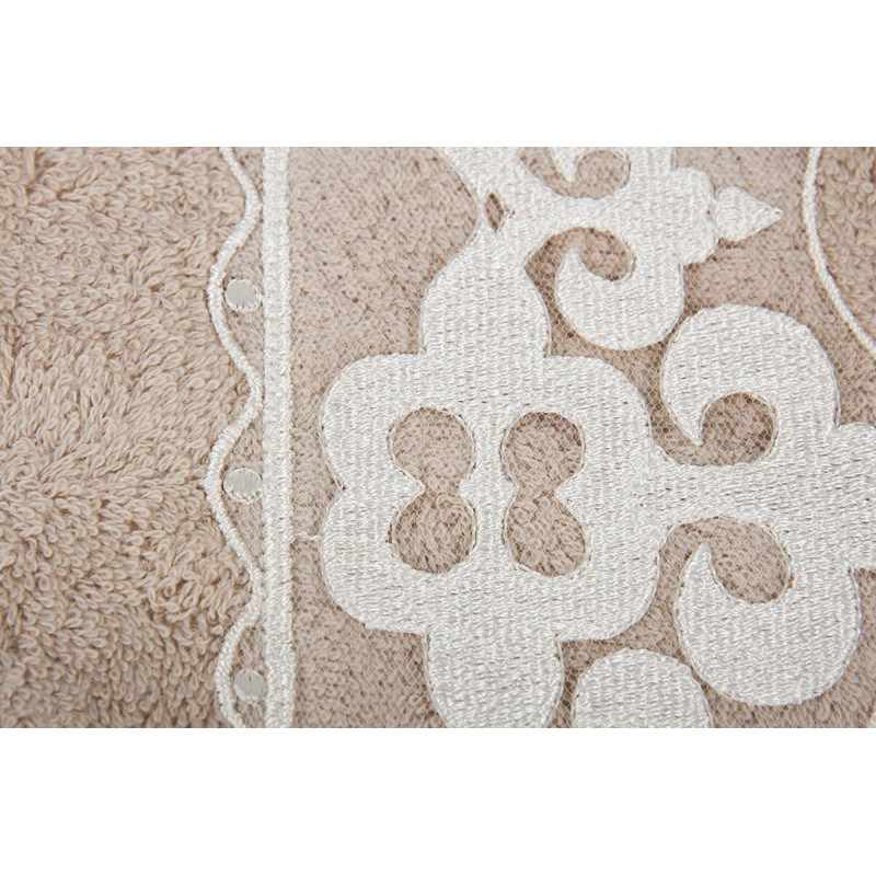 Рушник бамбуковий Maxstyle - Damask кавовий 50*90