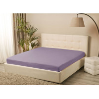 Простирадло трикотажне на резинці Iris Home - Ліловий 160*200+25