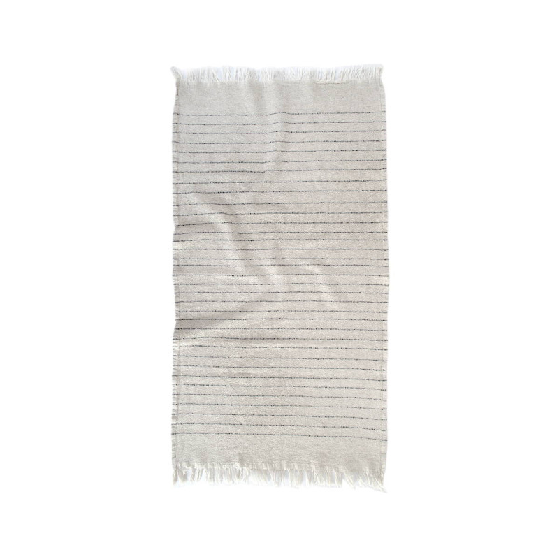 Рушник з льону Lotus Home - Line чорний 50*90