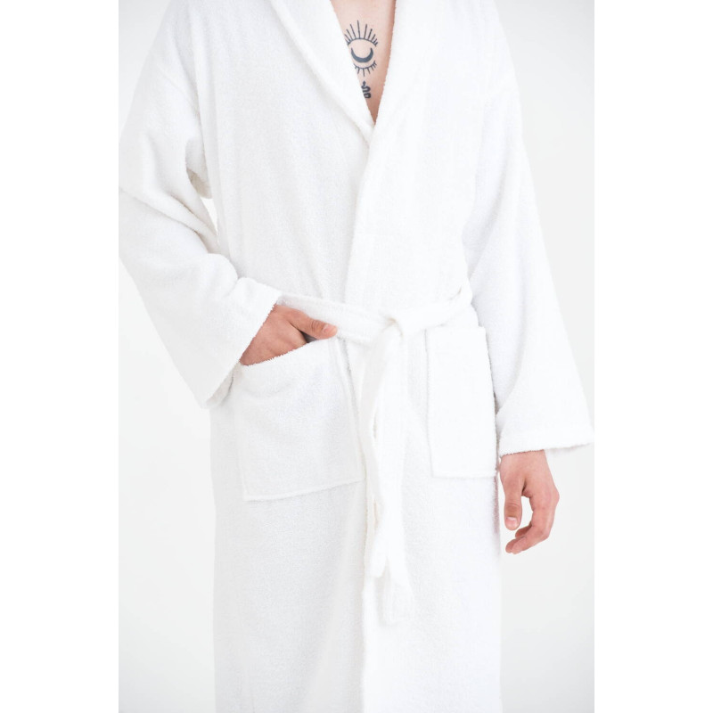 Халат махровий unisex Lotus Home - Basic Line white L