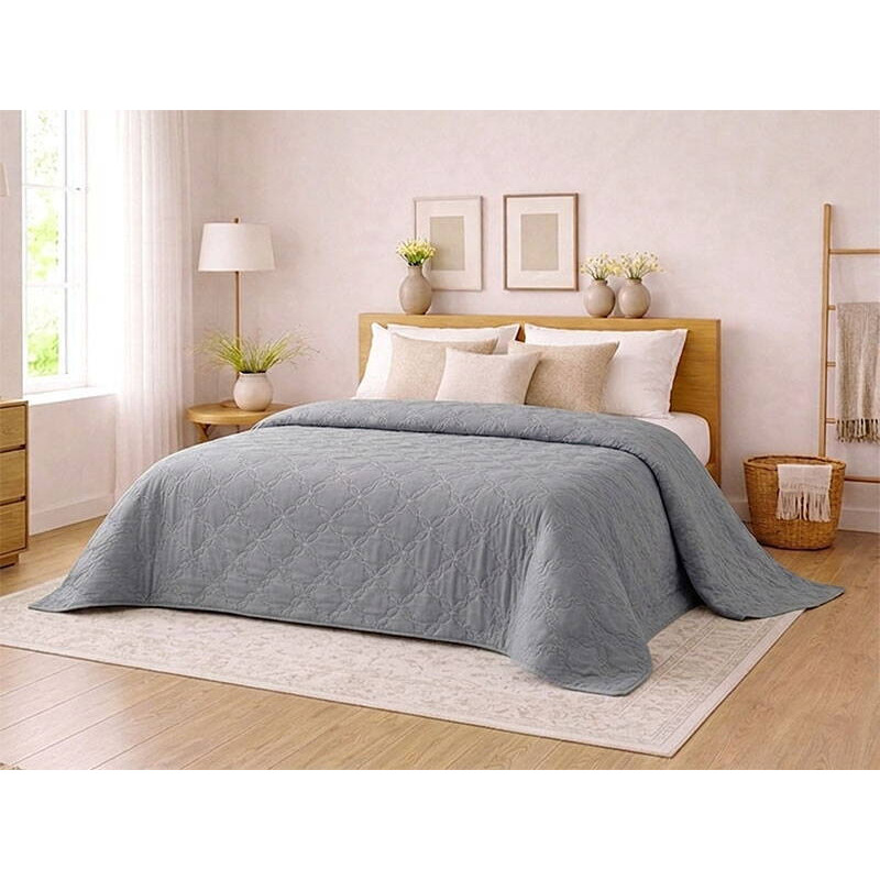 Покривало стьобане Графіт (sky) Leleka-Textile 220*240 Графітовий (1917/6626)
