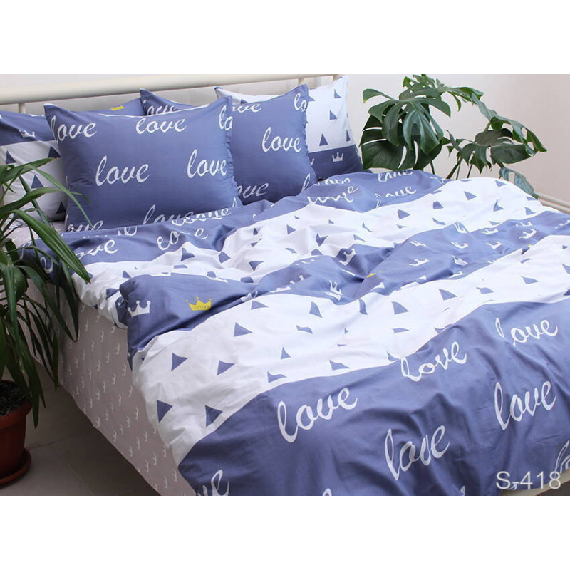 Bed linen set with coordinating design S418