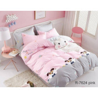 Комплект постільної білизни з компаньйоном R7624 pink