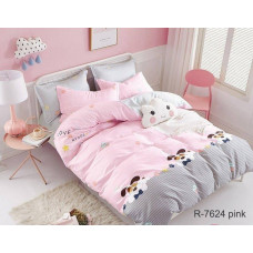 Комплект постільної білизни з компаньйоном R7624 pink