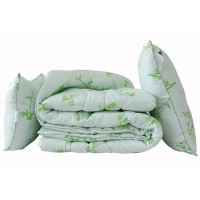 Ковдра лебедячий пух Bamboo white євро + 2 подушки 70х70
