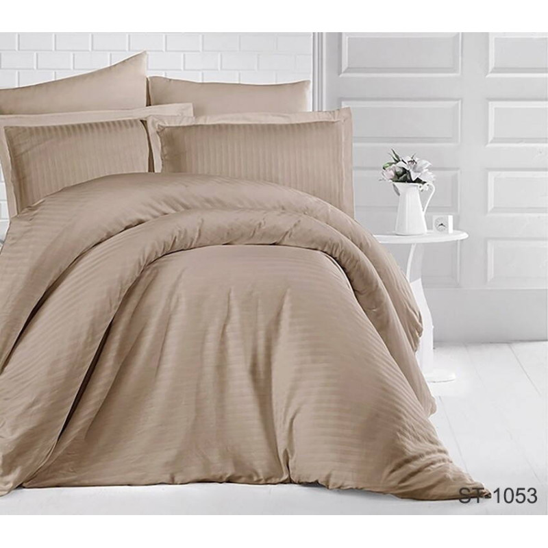LUXURY ST-1053 Stripe Satin Bed Linen Set