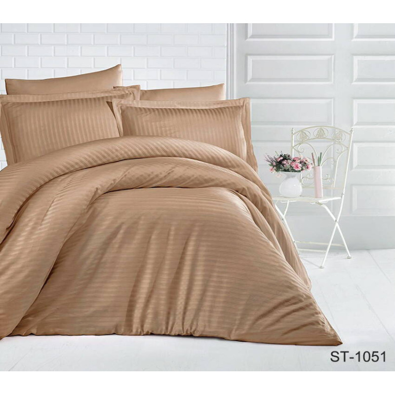 LUXURY ST-1051 Stripe Satin Bed Linen Set