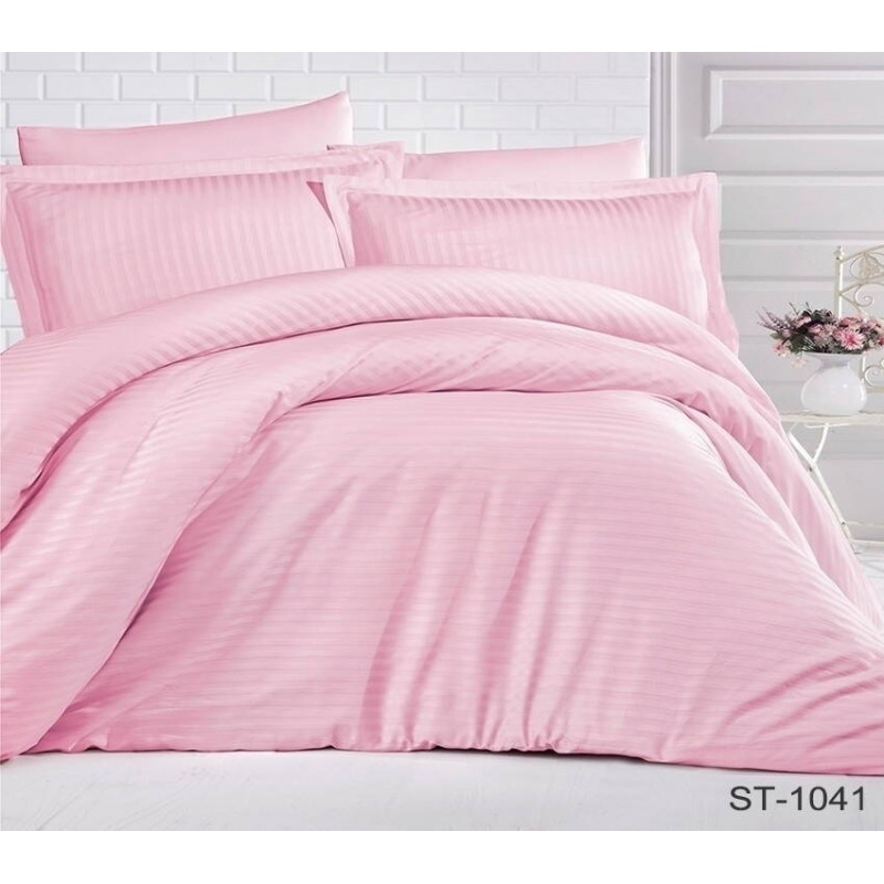 LUXURY ST-1041 Stripe Satin Bed Linen Set