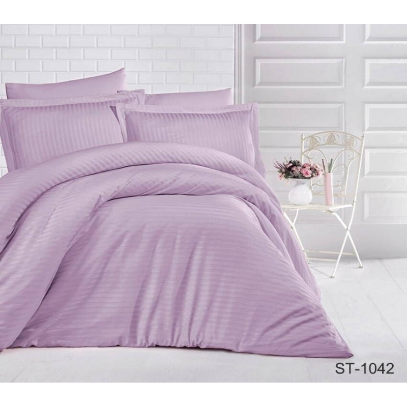 LUXURY ST-1042 Stripe Satin Bed Linen Set
