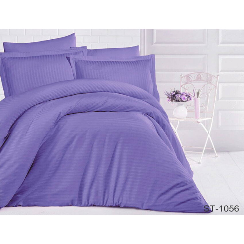 LUXURY ST-1056 Stripe Satin Bed Linen Set