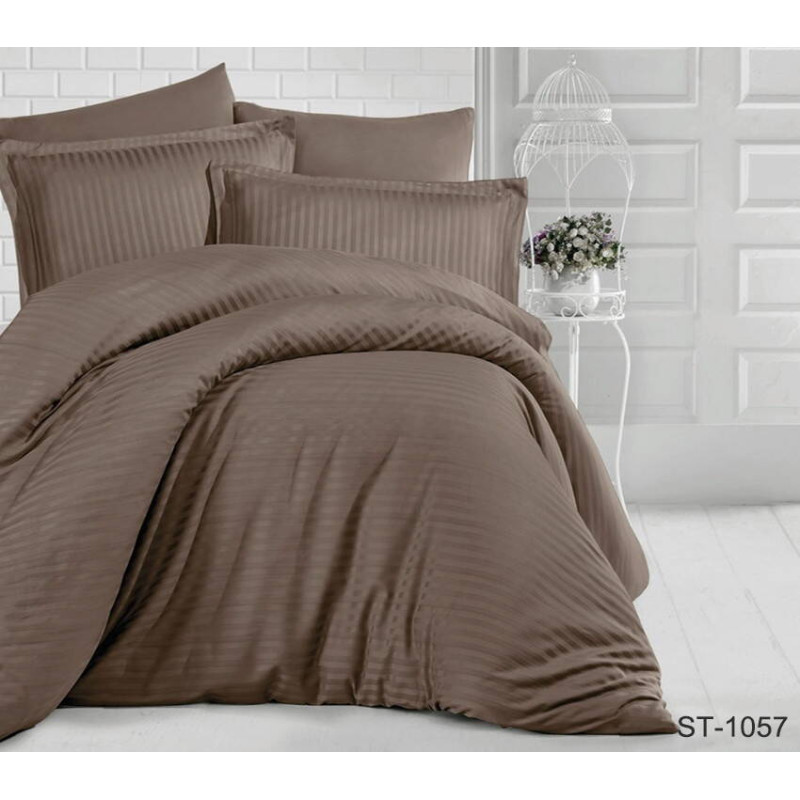 LUXURY ST-1057 Stripe Satin Bed Linen Set