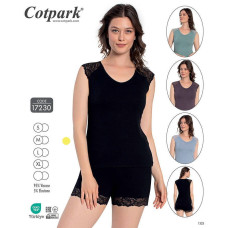 Піжама жіноча Cotpark чорна з віскози та еластану, розмір M