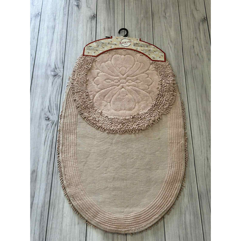 Килимки Sumbul oval pudra 2в1 для ванної кімнати