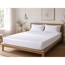 Простирадло SoundSleep Ѕіега сатин 200х220 см біле (94297263)