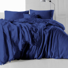 Комплект постільної білизни SoundSleep Muslin Navy Blue синій сімейний (2800005033328)