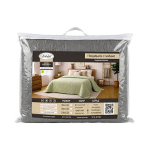 Покривало стьобане графітове з холлофайбером Leleka-Textile 150x220