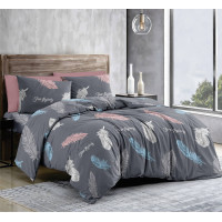 Комплект постільної білизни SoundSleep Feathers, бязь-голд євро 200x220 см