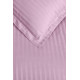 Комплект постільної білизни сатин Satin Strip Євро 200х220 100% бавовна кремова смуга Zeron