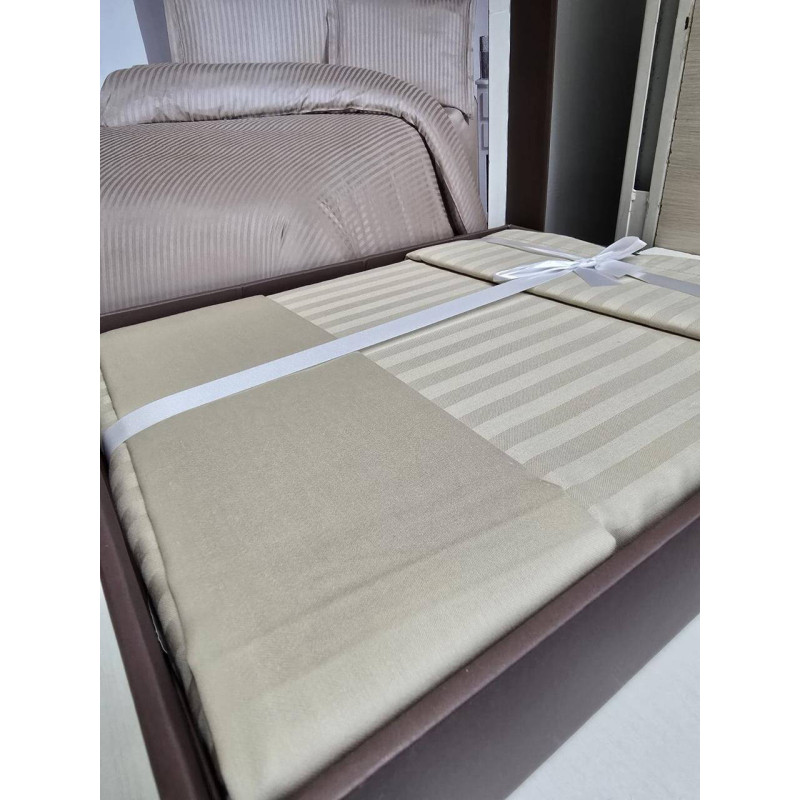Постільна білизна сатин Satin Strip 200х220 ZERON
