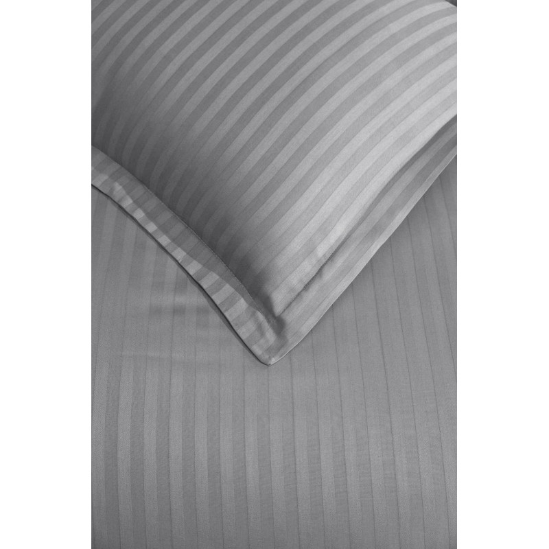 Постільна білизна Satin Strip 200х220 ZERON GRI