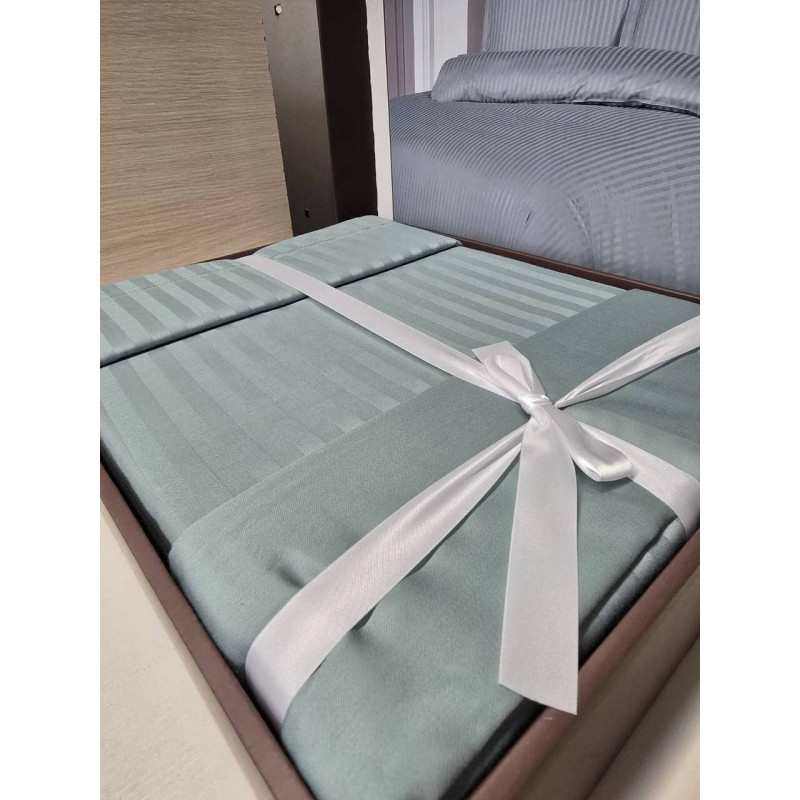 Постільна білизна Satin Strip 200х220 ZERON SU YESIL