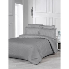 Комплект постільної білизни Zeron Satin Strip сімейний, сатин 100% 160×220
