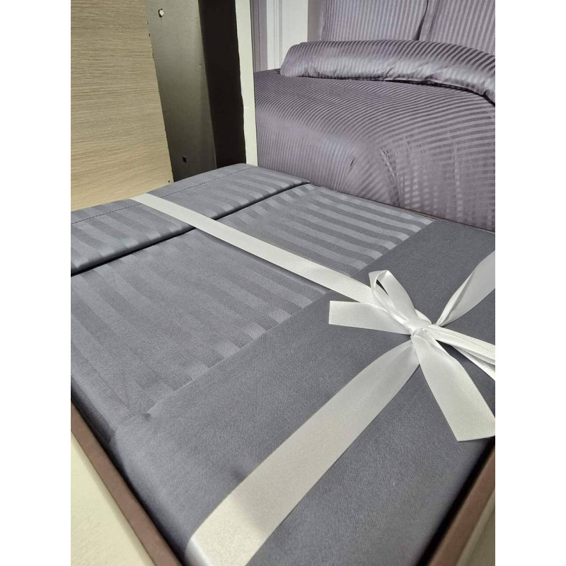 Постільна білизна Satin Strip сімейний 160х220 ZERON