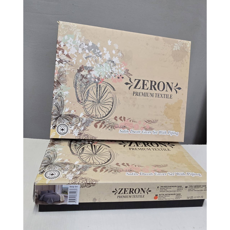 Сатинова постільна білизна Zeron Satin Kant Vizon