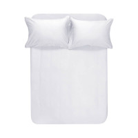 Сатинове простирадло на резинці Lotus Home 180x200 біле
