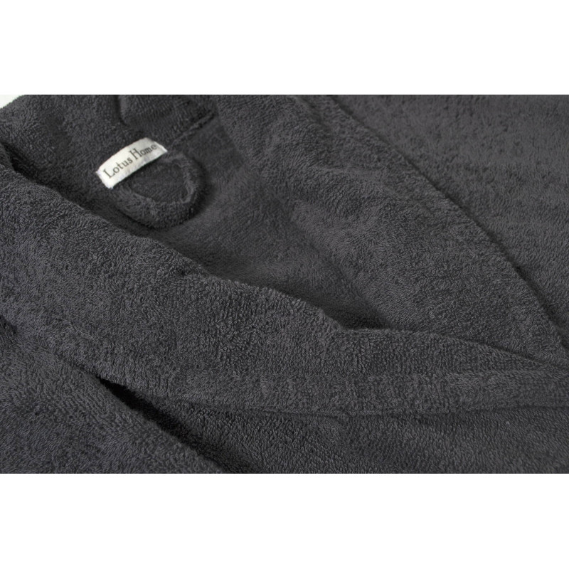 Халат махровий антрацит 2XL Lotus Home Basic New Line