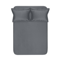 Простирадло сатинове на резинці Lotus Home антрацит 180х200