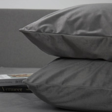 Наволочка декоративна ТЕП "VELOUR" 50x70 з замком, розкроєні Сірий, 50x70