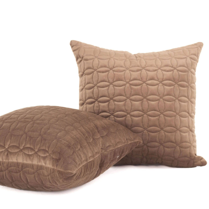 Наволочка декоративна ТЕП VELOUR 45x45 см Коричневий/Мозаїка
