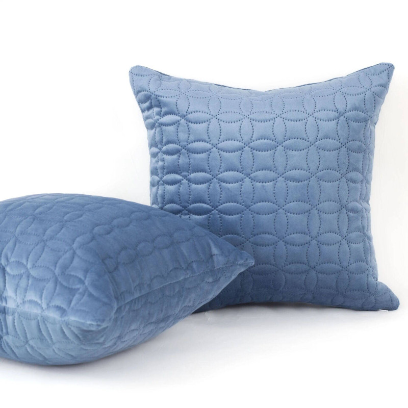 Наволочка декоративна ТЕП VELOUR Синя/Мозаїка 45x45