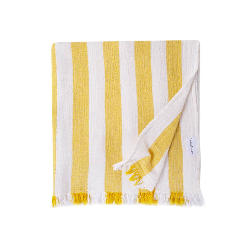 Пляжний рушник Lotus Home Costa muslin 90*175 жовтогарячий