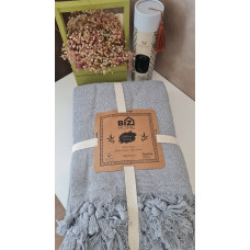 Бавовняне покривало Pique Natural 170х200 см з натуральної тканини