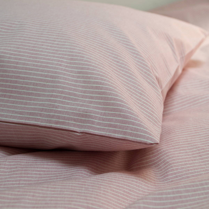 Постільна білизна Lotus Home Premium Percale Stripe рожева євро