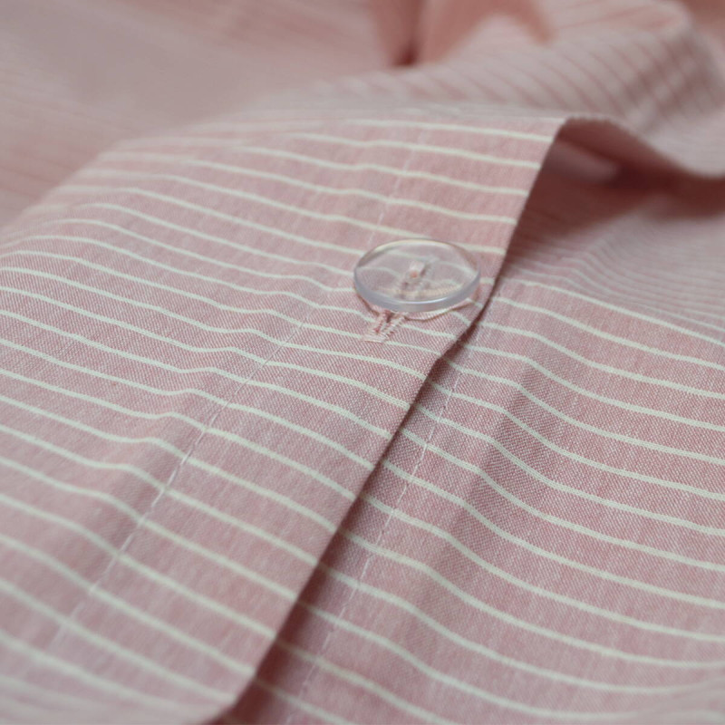 Постільна білизна Lotus Home Premium Percale Stripe рожева євро